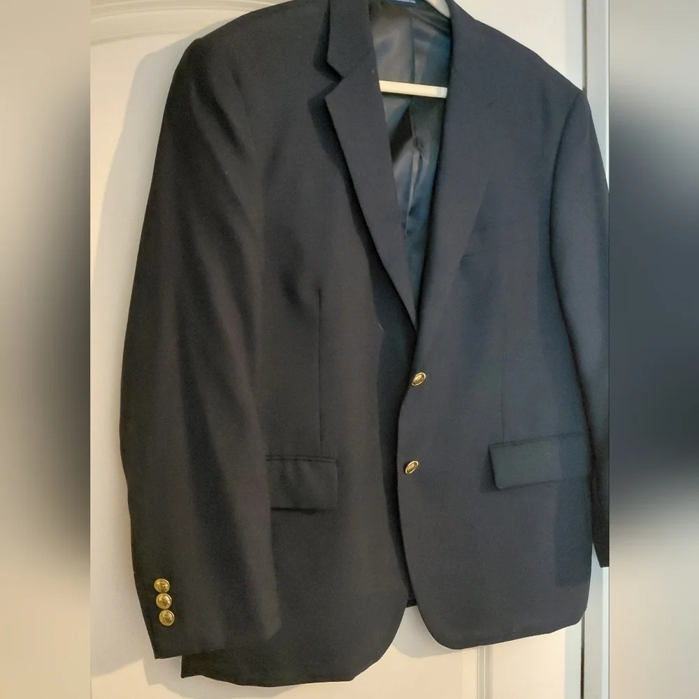 Vintage Navy Blazer with Gold Buttons